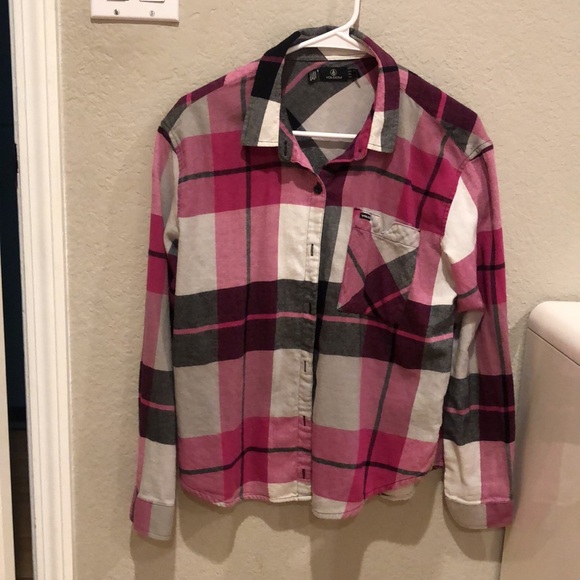 Volcom Womens Flannel Size XS - Picture 2 of 4